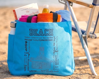 ¡Prepárate para la playa con este bolso espacioso y resistente! / Playas de Toronto / Bolso de mano / Bolso de playa