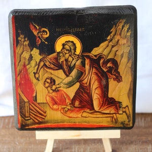 Abraham and Isaac icon, Icon of the Sacrifice of Abraham, Abraham Sacrifice Isaac icon