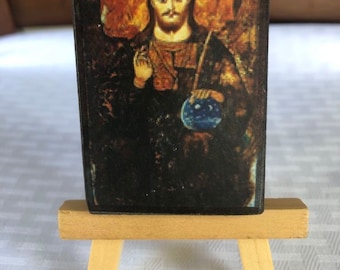 Pantocrator Icon, Coptic Art, Coptic icons,  Jesus Christ on the throne icon, Jesus Christ in Majesty icon, Christ Enthroned icon