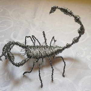 Wire art sculpture, Scorpion Stainless steel wire, Handmade from stainless steel wires