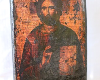 Pantocrator icon, Jesus Christ icon, Wall display icon, easel display icon