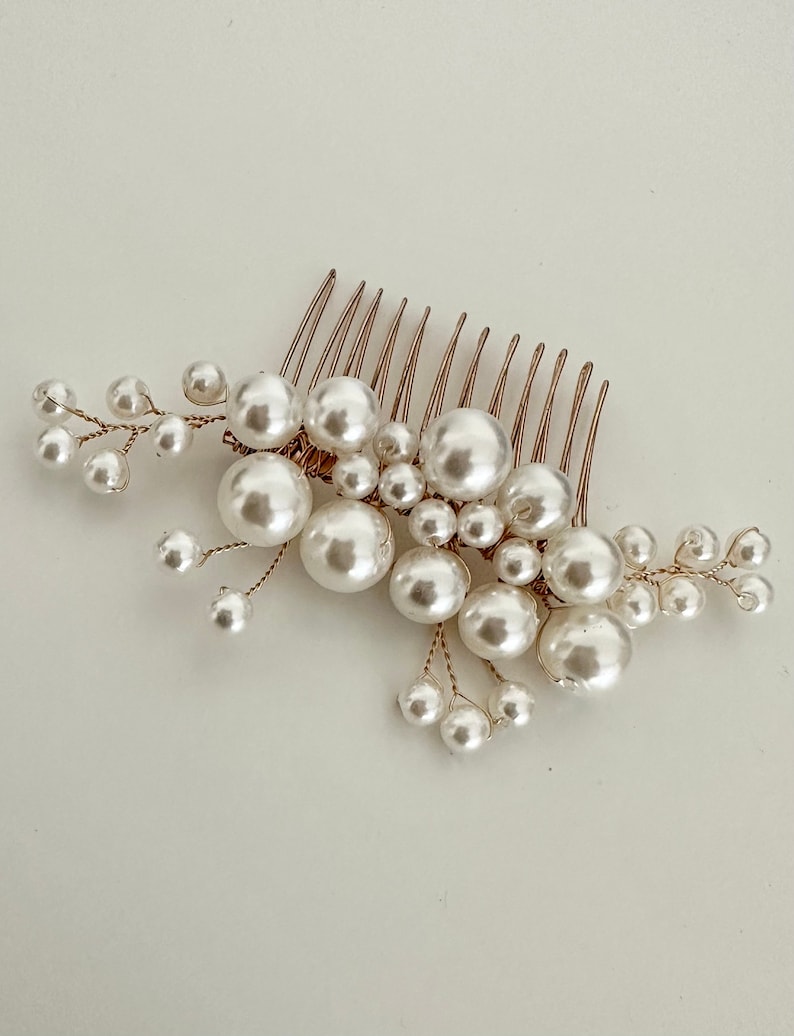 Larger Pearl hair comb