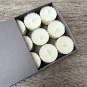 Soy Tealights, Unscented long burn approx 7 hour - 12 pack