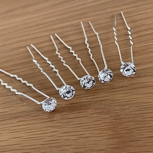 Diamanté hair pin accessory for wedding - occasion - Silver colour - Diamante and pearl hair pins