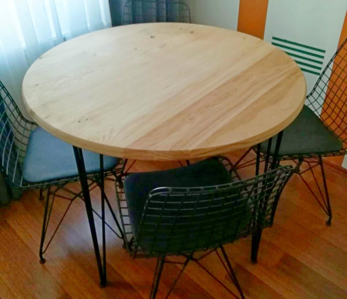 Massivholz Chat Couchtisch Natürlicher Rundtisch aus Holz | Etsy