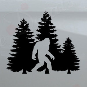 Bigfoot Yeti Sasquatch Walking In Forest Die Cut Vinyl Decal Sticker For Car Truck Motorcycle Window Bumper Wall Home Decor