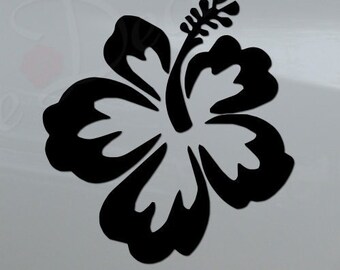 thumbnail image 2 of 108pcs Hibiscus Flowers Butterflies Hawaii Car Sticker Set - LZP Wall Tattoo 2 of 4