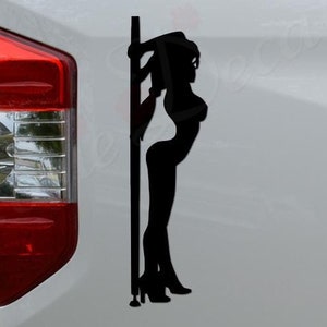 Sexy Stripper Girl Pole Dancer Dancing Die Cut Vinyl Decal Sticker For Car Truck Motorcycle Window Bumper Wall Home Office Decor