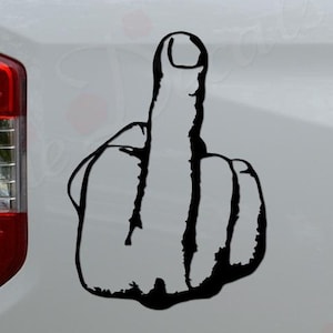 Eff You Screw You Middle Finger Flip The Bird Die Cut Vinyl Decal Sticker For Car Truck Motorcycle Window Bumper Wall Home Office Decor