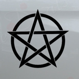 Pentagram Pentacle Satanic Devil Worship Witchcraft Pagan Die Cut Vinyl Decal Sticker For Car Truck Motorcycle Window Bumper Wall Home Decor