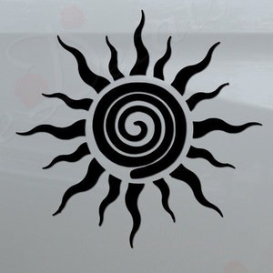 Tribal Sun Swirl Health Life Fitness Die Cut Vinyl Decal Sticker For Car Truck Motorcycle Window Bumper Wall Home Decor