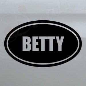 Betty Name Oval Boop Carton Live Like Betty Die Cut Vinyl Decal Sticker For Car Truck Motorcycle Window Bumper Wall Home Decor