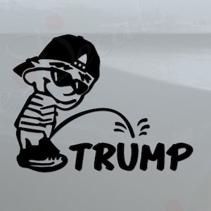 Bad Boy Piss On Trump President Politic Election Die Cut Vinyl Decal Sticker For Car Truck Motorcycle Window Bumper Wall Home Decor