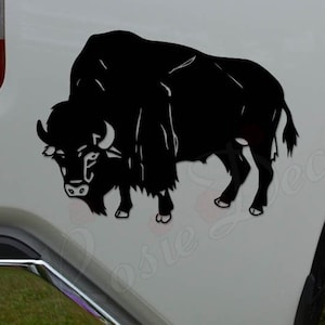 Buffalo Bison Animal Montana Indians Die Cut Vinyl Decal Sticker For Car Truck Motorcycle Window Bumper Wall Home Office Decor