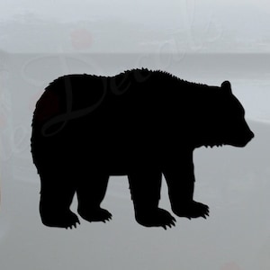 Black Grizzly Bear Animal Wildlife Die Cut Vinyl Decal Sticker For Car Truck Motorcycle Window Bumper Wall Home Office Decor