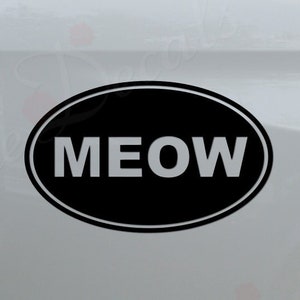 Cat Kitten Meow Oval Pet Love Die Cut Vinyl Decal Sticker For Car Truck Motorcycle Window Bumper Wall Home Office Decor