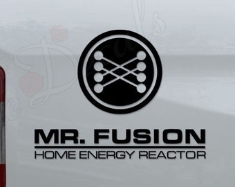 Mr. Fusion Energy Reactor Time Travel Die Cut Vinyl Decal Sticker For Car Truck Motorcycle Window Bumper Wall Home Office Decor