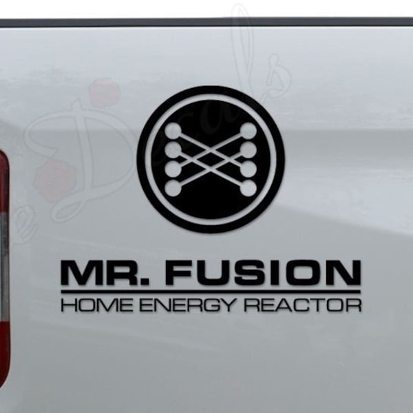 Mr. Fusion Energy Reactor Time Travel Die Cut Vinyl Decal Sticker For Car Truck Motorcycle Window Bumper Wall Home Office Decor