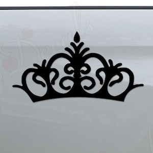 Princess Crown Tiarra Castle Die Cut Vinyl Decal Sticker For Car Truck Motorcycle Window Bumper Wall Home Office Decor