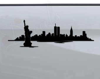 New York City Skyline Statue Liberty Die Cut Vinyl Decal Sticker For Car Truck Motorcycle Window Bumper Wall Home Office Decor