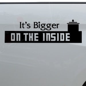 It&#39;s Bigger On The Inside Tardis Phone Booth Die Cut Vinyl Decal Sticker For Car Truck Motorcycle Window Bumper Wall Home Decor