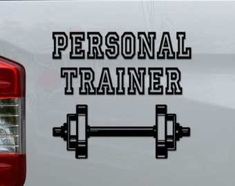 Personal Trainer Weightlifting Bodybuilder Die Cut Vinyl Decal Sticker For Car Truck Motorcycle Window Bumper Wall Home Office Decor