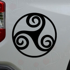 Celtic Triskel Triskelion Pagan Symbol Die Cut Vinyl Decal Sticker For Car Truck Motorcycle Window Bumper Wall Home Office Decor