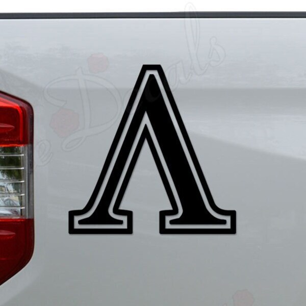 Greek Lambda Alphabet Letter Sorority Fraternity Die Cut Vinyl Decal Sticker For Car Truck Motorcycle Window Bumper Wall Home Office Decor