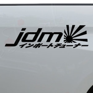 JDM Raising Sun Japan Flag Japanese Kanji Motorsports Racing Die Cut Vinyl Decal Sticker For Car Truck Motorcycle Window Bumper Wall Decor
