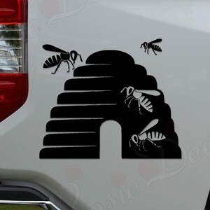 Beehive Bee Nest Honey Honey Bee Beekeeper Vinyl Decal Sticker: Car ...