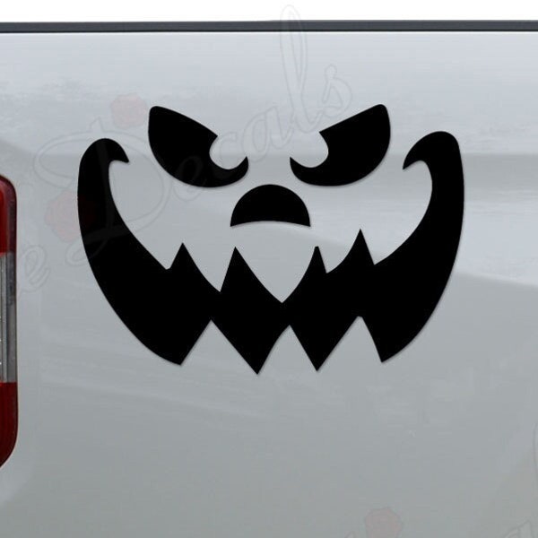 Jack O Lantern Face Pumpkin Halloween Die Cut Vinyl Decal Sticker For Car Truck Motorcycle Window Bumper Wall Home Office Decor