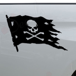 Pirate Flag Jolly Roger Ship Raid Die Cut Vinyl Decal Sticker For Car Truck Motorcycle Window Bumper Wall Home Office Decor