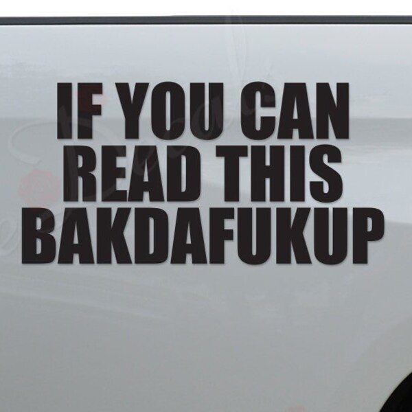 Back off Bumper Sticker Etsy