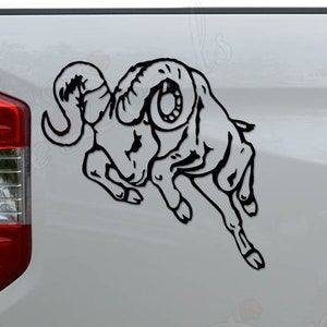 Charging Ram Animal Goat Sheep Die Cut Vinyl Decal Sticker For Car Truck Motorcycle Window Bumper Wall Home Office Decor