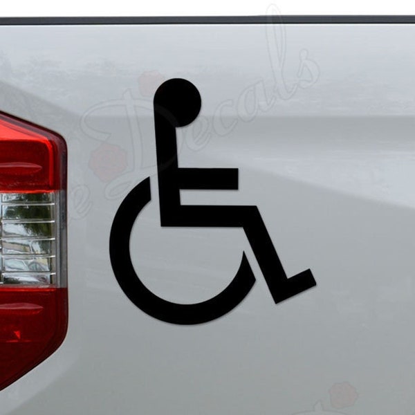 Handicap  Wheelchair Disability Sign Symbol Die Cut Vinyl Decal Sticker For Car Truck Motorcycle Window Bumper Wall Home Office Decor