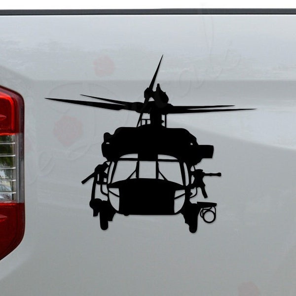H60 Sikorsky Military Helicopter Die Cut Vinyl Decal Sticker For Car Truck Motorcycle Window Bumper Wall Home Office Decor