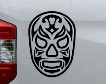 Lucha Libre Luchador Santo Fuego Mask Wrestling Die Cut Vinyl Decal Sticker For Car Truck Motorcycle Window Bumper Wall Home Office Decor