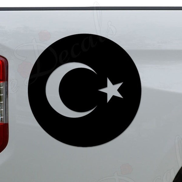 Turkish Flag Moon Star Turkey Country Pride Die Cut Vinyl Decal Sticker For Car Truck Motorcycle Window Bumper Wall Home Office Decor