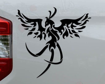 Phoenix Bird Firebird Myth Tribal Art Tattoo Die Cut Vinyl Decal Sticker For Car Truck Motorcycle Window Bumper Wall Home Office Decor