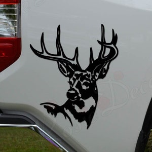 Deer Buck Antlers Sportsman Hunting Die Cut Vinyl Decal Sticker For Car Truck Motorcycle Window Bumper Wall Home Office Decor