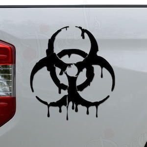 Biohazard Melting Zombies Caution Danger Die Cut Vinyl Decal Sticker For Car Truck Motorcycle Window Bumper Wall Home Office Decor