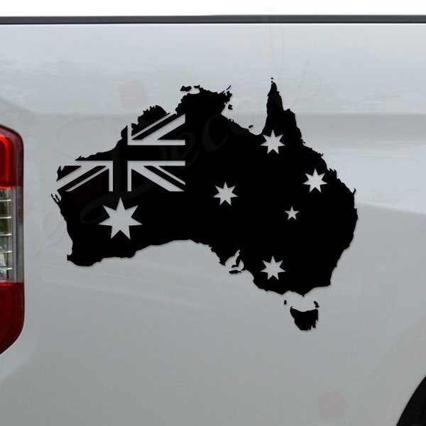 Australia Country Flag Map Southern Cross Stars Die Cut Vinyl Decal Sticker For Car Truck Motorcycle Window Bumper Wall Home Office Decor