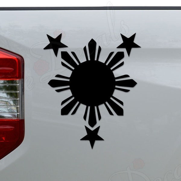 Philippines Sun Stars Flag Filipino Pride Die Cut Vinyl Decal Sticker For Car Truck Motorcycle Window Bumper Wall Home Office Decor