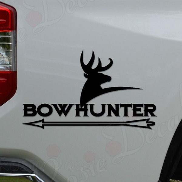 Bowhunter Bowhunting Deer Buck Hunting Die Cut Vinyl Decal Sticker For Car Truck Motorcycle Window Bumper Wall Home Office Decor