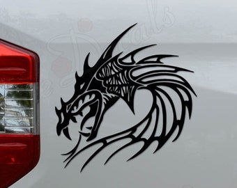 Tribal Dragon #1 Decal Vinyl Sticker Laptop Car Window CHOOSE COLOR  4" 