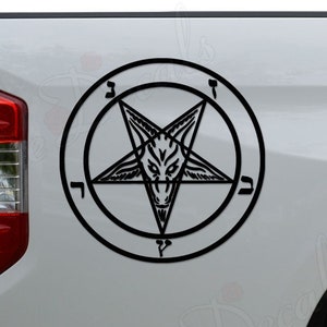 Baphomet Sabbatic Goat Pentagram Pagan Wiccan Die Cut Vinyl Decal Sticker For Car Truck Motorcycle Window Bumper Wall Home Office Decor