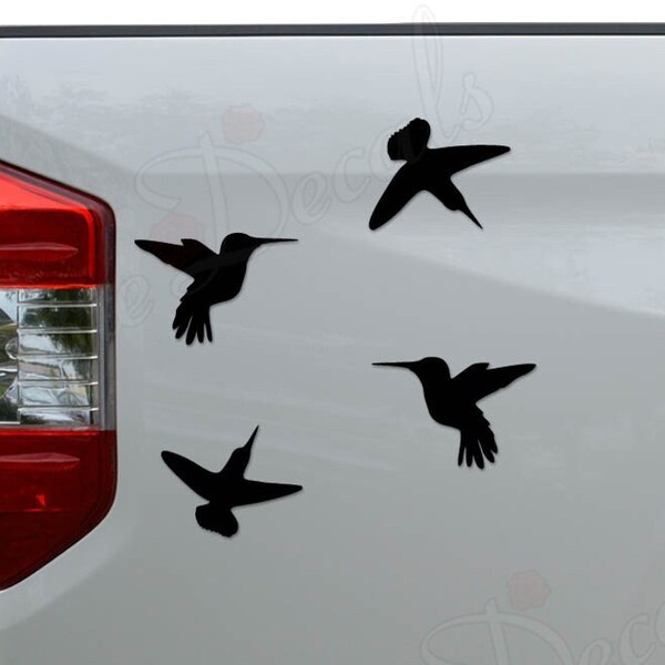 Flying Hummingbirds Bird Flower Nectar Die Cut Vinyl Decal Sticker For Car Truck Motorcycle Window Bumper Wall Home Office Decor