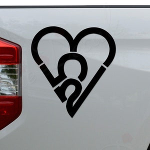 Area Code 253 Seattle Washington Love Heart Die Cut Vinyl Decal Sticker For Car Truck Motorcycle Window Bumper Wall Home Office Decor