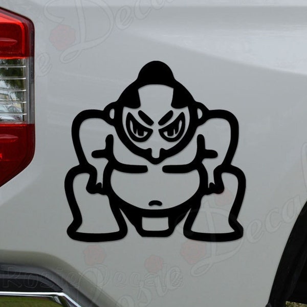 Angry Sumo Wrestler JDM Japanese Motorsports Die Cut Vinyl Decal Sticker For Car Truck Motorcycle Window Bumper Wall Home Office Decor