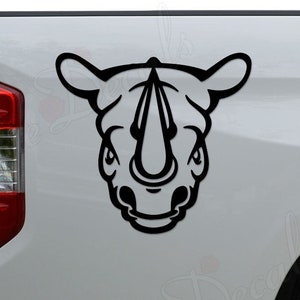Rhino Head Face Rhinoceros Die Cut Vinyl Decal Sticker For Car Truck Motorcycle Window Bumper Wall Home Office Decor